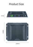Ordinateur embarqué sans ventilateur J1900 Quad-Core 6 ports double Gigabit LAN 4 Go SSD avec écran tactile, pare-feu, PC industriel