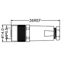 Connecteur d'assemblage M9 en gros, mâle/femelle, métal, prise/déconnecteur droit, soudure, 2-8 broches, 1-4A, 125V, IP68, câble OD 3-4,5 mm, capteurs