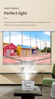 Proyector DLP Inteligente Android 9 con Video de Alta Luminosidad, Proyector 3D 1080P 4K-Láser Recargable, Cine en Casa, Juegos, Wifi