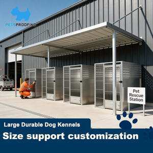 Cages pour chiens modulaires professionnelles PETSPROOFING, enclos multifonction en acier inoxydable, emballage plat avec parois solides, <span class=keywords><strong>cage</strong></span> pour chien - Product Image 2