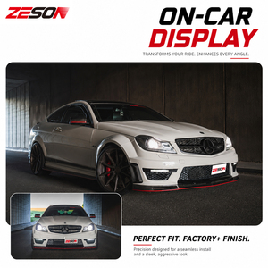 Spoiler avant en fibre de carbone de style V ZESON pour <span class=keywords><strong>Mercedes</strong></span> Benz <span class=keywords><strong>W204</strong></span> <span class=keywords><strong>C63</strong></span> <span class=keywords><strong>AMG</strong></span> 2012-2014 - Product Image 2