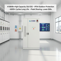 Système de stockage d'énergie commercial 418 kWh, armoire de batterie LiFePO4 à refroidissement liquide, pour l'équilibrage de la consommation industrielle, ESS solaire, IP54