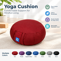 Bantal Yoga Labu dari Katun Murni dengan Pegangan dan Sarung yang Dapat Dilepas dan Dicuci untuk Meditasi dan Duduk di Lantai
