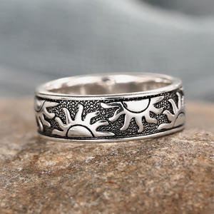 Bague de mode T0940 en alliage unisexe avec motif soleil – Idée cadeau - Product Image 2