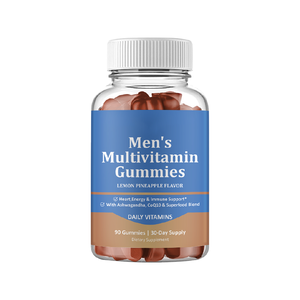 Permen Multivitamin Pria OEM ODM 40+ Tahun Methyl B12 <span class=keywords><strong>C</strong></span> & D3 Bebas Gluten Vegan Meningkatkan Imunitas 60 Buah - Product Image 1
