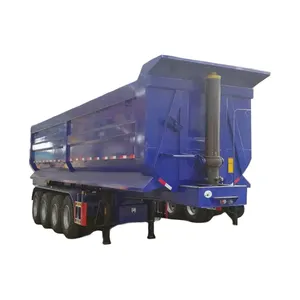 Good Quality Heavy Duty 4axle 55cbm 12 Wheel Tipper Trucks Transport Bulk Goods Dump Trailer
