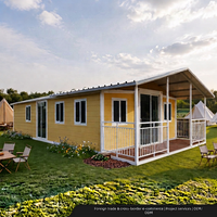 Maison conteneur extensible de 20 pieds, maison modulaire préfabriquée avec chambre, cuisine, salle de bain, structure en acier, maison miniature isolée