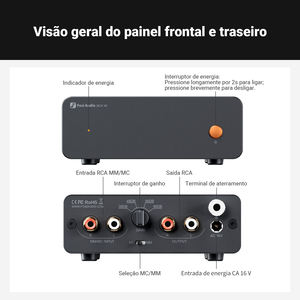 Fosi Audio BOX X5 <span class=keywords><strong>HIFI</strong></span> Préampli Phono, Mini Préamplifie Audio Maison pour MM/MC Cartouche Platine RIAA Préamplificateur compact avec V3 - Product Image 2