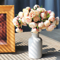 Venta al por mayor de fábrica: 27 cabezas de camelias de seda artificiales semielaboradas para ceremonias de boda, arreglos de pasillo y decoración de salones.