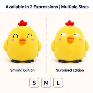 ตุ๊กตาไก่สีเหลืองน่ารัก ของเล่นบีบคลายเครียด ขนาด 45 ซม. รับทำโลโก้ตามสั่ง มาตรฐาน EN71 CE OEM ขายส่ง - Product Image 3