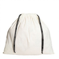 Sac à chaussures en sergé de coton biologique avec cordon de serrage, imprimé logo personnalisé, réutilisable, résistant à l'eau, portable, pour printemps-été