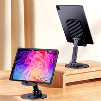 Le plus récent support de tablette de téléphone portable en aluminium de bureau pliable Anti-secousse 360 support de téléphone portable rotatif pour iphone pour ipad