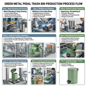 <span class=keywords><strong>Cubo</strong></span> de <span class=keywords><strong>Basura</strong></span> SY para Cocina y Baño, 3L 5L 12L, Blanco, Plateado, Verde, Redondo, con <span class=keywords><strong>Pedal</strong></span>, de Acero Inoxidable y Hierro, Contenedor de <span class=keywords><strong>Basura</strong></span> con Soporte - Product Image 5