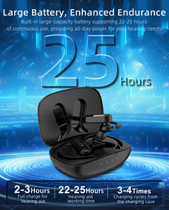 Aides auditives BTE analogiques confortables, écologiques, rechargeables au lithium-ion avec réduction du bruit pour adultes et personnes âgées - Product Image 2