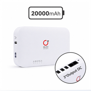 OLAX Mini-<span class=keywords><strong>UPS</strong></span> Monofase Ingresso 100V-240V DC 5V 9V 12V <span class=keywords><strong>UPS</strong></span> con <span class=keywords><strong>Batteria</strong></span> LiFePO4 20000mAh per Modem e Connessione Internet - Product Image 2