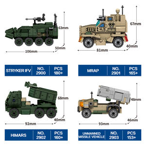 Sembo 2900-2903 giocattolo modello militare 658 pz Kit di mattoni per guerra Patriot Missile sopravvivenza costruzione di giocattoli di montaggio - Product Image 6