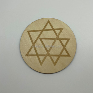 Linh thiêng hình học đế lót ly bằng gỗ nghệ thuật biểu tượng Thiền Hội Đồng Quản Trị cho trang trí nội thất tinh thể lưới Hội Đồng Quản trị thanh lịch khắc cho yoga - Product Image 5