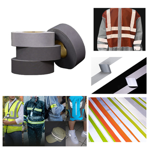 Tissu en matériau réfléchissant de largeur personnalisée pour l'uniforme de sécurité Rouleau de bande réfléchissante Tc argenté haute visibilité Ruban adhésif réfléchissant - Product Image 4