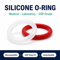 Joint torique en silicone de qualité médicale USP Classe VI ISO 10993, biocompatible, autoclavable, dispositif personnalisé OEM, vert/rouge/noir, marque Dongting