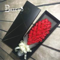 33 Pcs Kotak Hadiah Sabun Mawar Premium, Buket Bunga Abadi untuk Hadiah Ulang Tahun Qixi 520 Valentine
