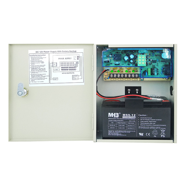 SMPS 12V/24V UPS 220v to 12v Dc Output Power Supply Cctv Battery Backup 5A 60W 4 Channel Power Supply Box Rainproof