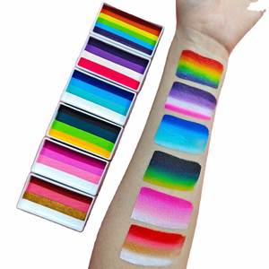 สีเพ้นท์หน้าและผิวกายจากพืชธรรมชาติหลากสี สำหรับเด็กทุกวัย ใช้ได้ในเทศกาลต่างๆ เช่น ฮาโลวีน คริสต์มาส ปีใหม่ ขายส่ง - Product Image 1