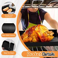Offre Spéciale Usine : Panier de Cuisson en PTFE Antiadhésif Noir 11x11x1 POUCES pour Frites, Ailes de Poulet, Pain, Viande, Sandwichs