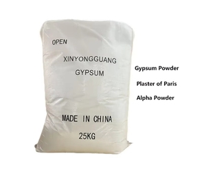 YOGO Vente en gros <span class=keywords><strong>Sac</strong></span> <span class=keywords><strong>de</strong></span> 25kg Poudre <span class=keywords><strong>de</strong></span> gypse Alpha blanc <span class=keywords><strong>de</strong></span> qualité supérieure écologique haute blancheur - Product Image 1