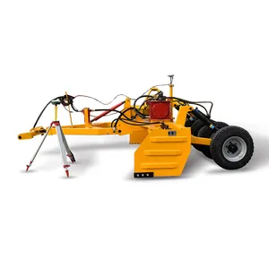 Venta caliente maquinaria agrícola Tractor láser nivelador de tierra 2,5 m nivelación automática raspador de tierra con pala de subsuelo