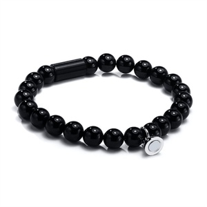 High End Genuine Leather Bracelets Stainless Steel Blank bar Wrap Leather Custom Bracelets for <b>Engraving</b> - Product Image 3