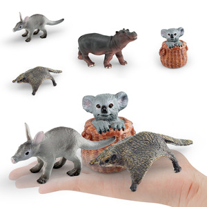Lelewu simulation animal sauvage modèle hippopotames koala fourmilier volant souris bébé décoration - Product Image 3