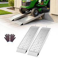 Rampe de seuil sur mesure JH-Mech pour fauteuil roulant, accès à domicile, modulaire, surface texturée, en acier, pour abri de jardin