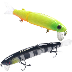 Señuelo de Pesca de Doble Sección con Cola Suave, 11 cm, 14 g, Tres Anzuelos, Lanzamiento Largo, para Pesca de Lubina en Agua Dulce, Señuelo de Plástico - Product Image 4