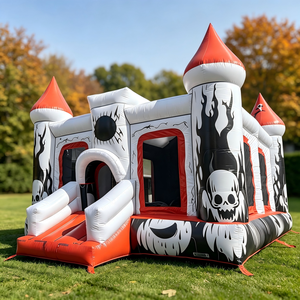 Structure gonflable d'Halloween à thème Crâne Fantôme, attrayante, de style gothique, pour fêtes de jardin d'automne - Product Image 4