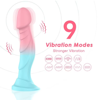 Elektrischer 9 Vibration Silikon Strap-On Realistischer Big Dildo Vibrator mit Fernbedienung Vibrierendes weibliches Sexspielzeug für Frauen %