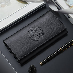 WilliamPOLO جلد أسود مدبوغ بالخضراوات طويل محفظة طويلة الموضة جلد البقر سحاب حالة بطاقة بالجملة - Product Image 1