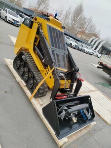 Miễn phí vận chuyển HTF-1100L Mini Skid chỉ đạo Bộ nạp Kubota động cơ diesel nhỏ Crawler/theo dõi/bánh phía trước lật với xô - Product Image 5