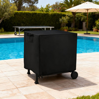 Housse universelle toutes saisons pour table de brasero extérieur avec aérations respirantes, en tissu Oxford enduit PU, pour îlot barbecue