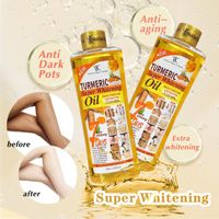 Huile de Curcuma 200ml pour le Visage et le Corps, Huile de Massage Hydratante et Éclaircissante, Vente en Gros