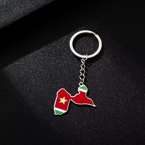 Porte-clés Île <span class=keywords><strong>de</strong></span> <span class=keywords><strong>la</strong></span> <span class=keywords><strong>Guadeloupe</strong></span> en émail et acier inoxydable, pendentif carte du drapeau français, breloque ethnique pour sac, souvenir des Caraïbes, cadeau - Product Image 6