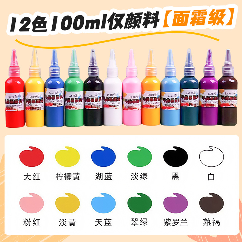 12 colores, 100 ml, pigmento en crema de calidad profesional.