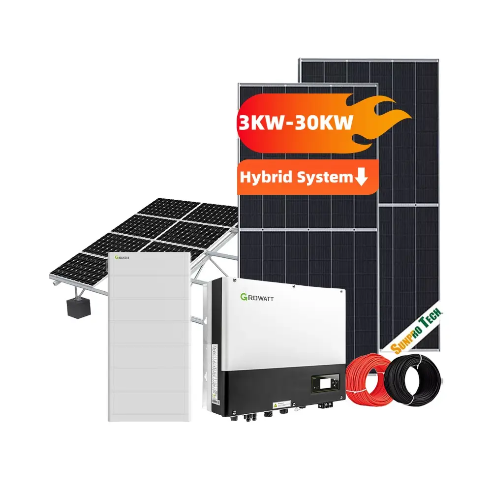 48V 51.2V Semua Dalam Satu Set Rumah Sistem Energi Hibrida 10000 Watt 5000W 8Kw Panel Surya dan Baterai Off Grid Daya Generator Surya