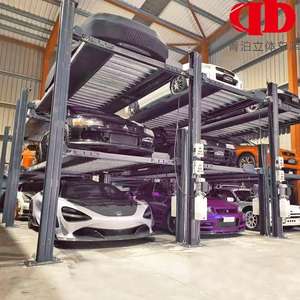 Pont élévateur hydraulique 2 niveaux 4 poteaux pour véhicules lourds, à prix abordable, pour système de stationnement automobile - Product Image 6