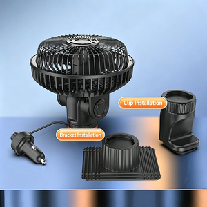 Factory 12-24V Metal 10W Strong Wind Stepless Adjustable Wind Speed <b>Clamp</b> Fan Multi-angle Rotation Truck <b>Car</b> Fan - Product Image 4