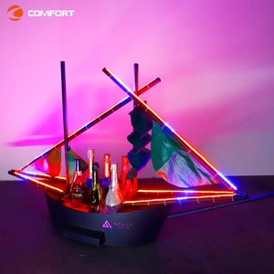 POS Bar Câu lạc bộ đêm LED glorifier hiển thị lớn thuyền du thuyền hình dạng hai người Lift <span class=keywords><strong>Rack</strong></span> hiển thị - Product Image 2