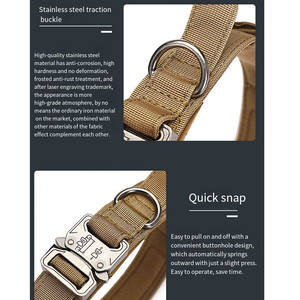 <span class=keywords><strong>Camouflage</strong></span> épais 1.5 pouces de large collier de chien en Nylon robuste collier tactique à boucle en métal à dégagement rapide pour chiens avec poignée - Product Image 5