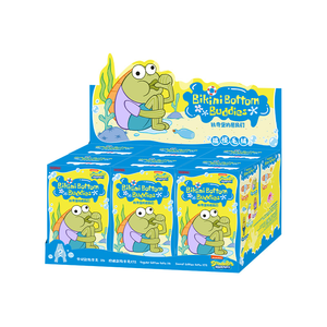 100% Original POP MART GONG creativo <span class=keywords><strong>Bob</strong></span> <span class=keywords><strong>esponja</strong></span> SquarePants Bikini Bottom Buddies colgante de felpa Linda caja ciega blanda - Product Image 1