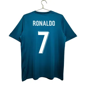 卸売高品質レトロサッカージャージ名前番号ヴィンテージロナウド #7 Tシャツサッカーウェア男性用