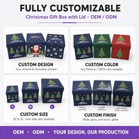 Boîtes cadeaux de Noël en gros pour fêtes, emballages cadeaux de Noël, boîtes cadeaux magnétiques avec nœud