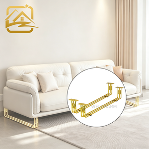 Patas de Sofá Modernas y Resistentes de Hierro con Alambre Curvo Dorado de 15 cm para Uso en Hoteles y Exteriores, Patas de Muebles Duraderas - Product Image 1